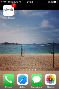 Plesk Mobile App on iPhone