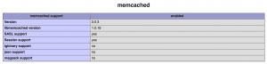 Memcached php configuration