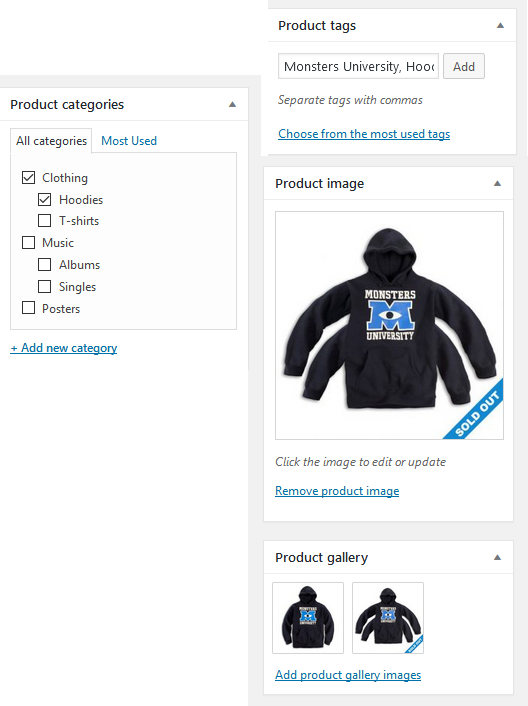 WooCommerce Settings - Categories