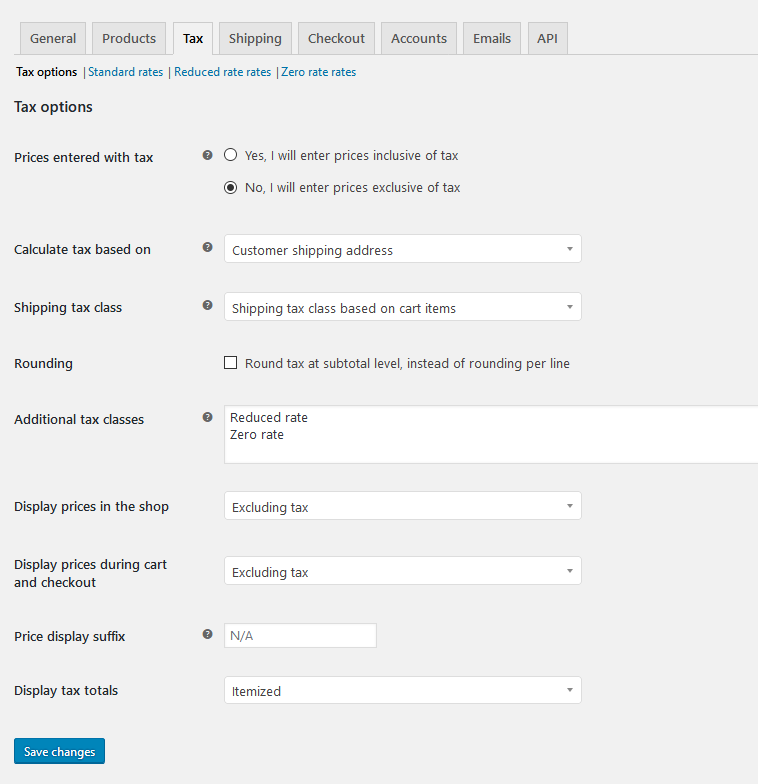 WooCommrce setup - taxonomies